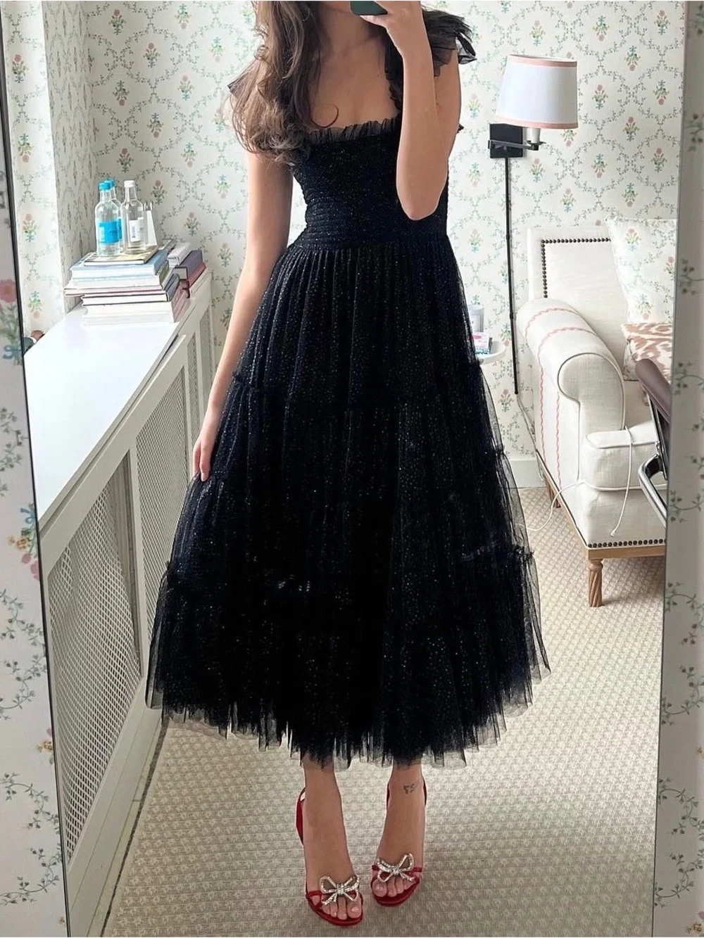 Hill House Collector's Edition The Tulle Ellie Nap Dress in black XS - Picture 4 of 11